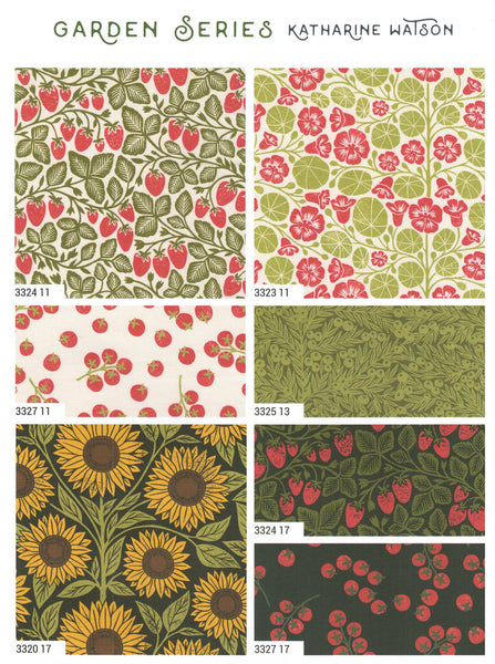 Garden Series Charm Pack 5-inch Precut Fabric Squares by Katharine Watson for Moda Fabrics (42 pcs)