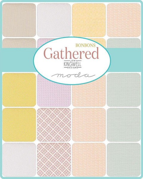 Moda Fabrics Gathered BonBons Charm Pack by Jen Kingwell 5-inch Precut Fabric Squares (42 pcs)