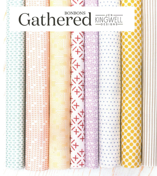 Moda Fabrics Gathered BonBons Charm Pack by Jen Kingwell 5-inch Precut Fabric Squares (42 pcs)