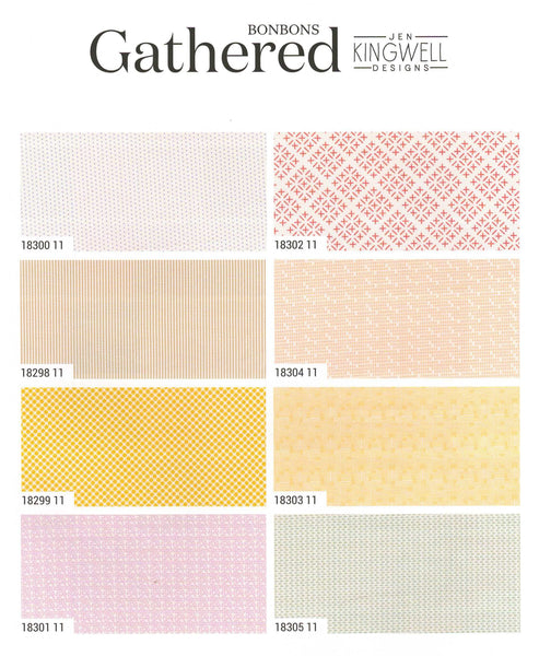 Moda Fabrics Gathered BonBons Charm Pack by Jen Kingwell 5-inch Precut Fabric Squares (42 pcs)