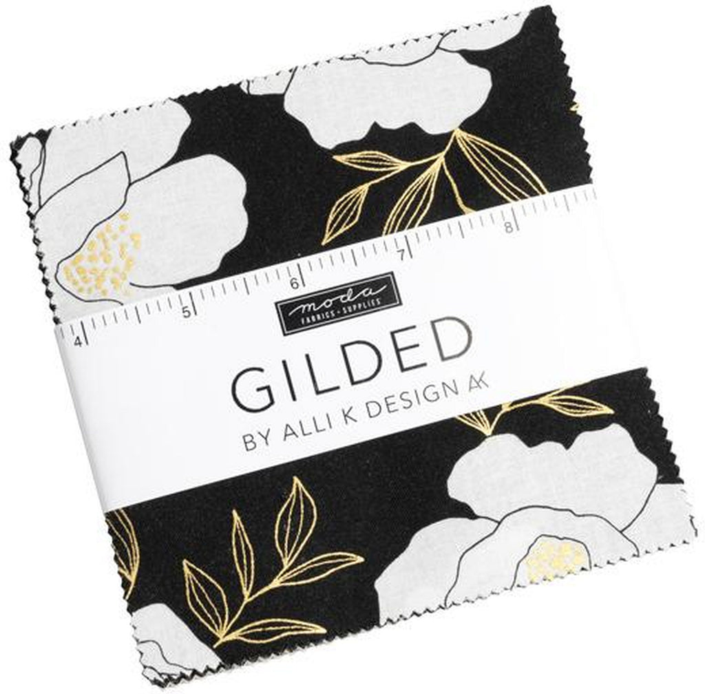 GILDED Charm Pack by Alli K Design 100% Cotton 5-inch Precut Fabric Squares (42 pcs)