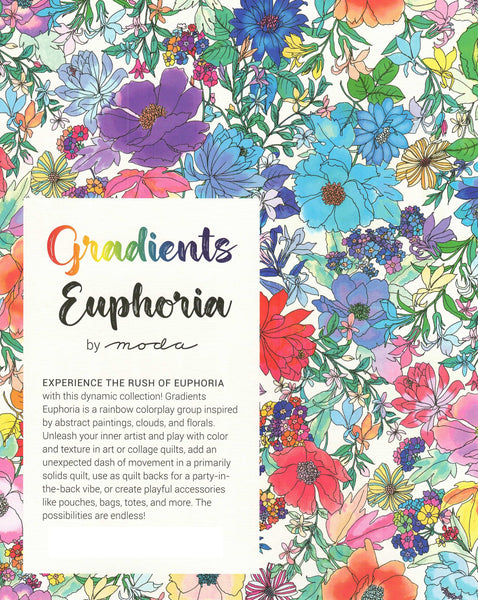 GRADIENTS EUPHORIA Charm Pack by Moda Fabrics 100% Cotton 5-inch Precut Fabric Squares (42 pcs)