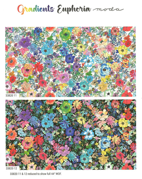 GRADIENTS EUPHORIA Charm Pack by Moda Fabrics 100% Cotton 5-inch Precut Fabric Squares (42 pcs)