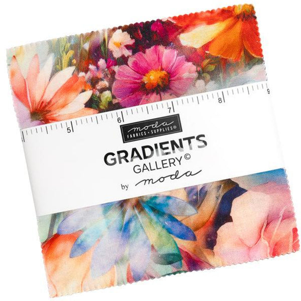 GRADIENTS GALLERY Charm Pack by Moda Fabrics 100% Cotton 5-inch Precut Craft Squares (42 pcs)