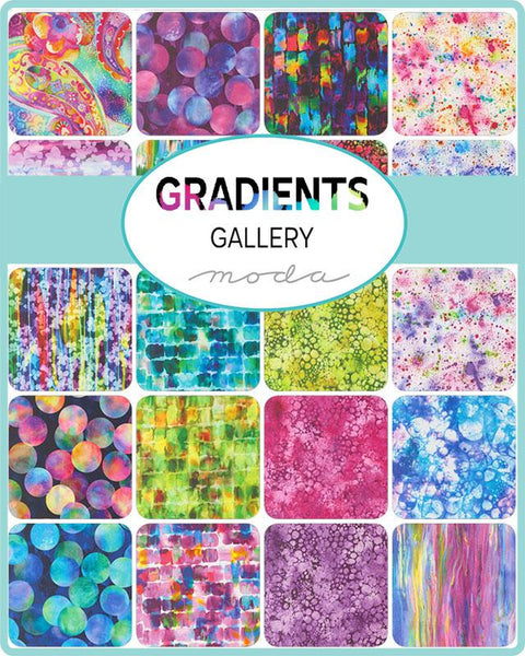 GRADIENTS GALLERY Charm Pack by Moda Fabrics 100% Cotton 5-inch Precut Craft Squares (42 pcs)