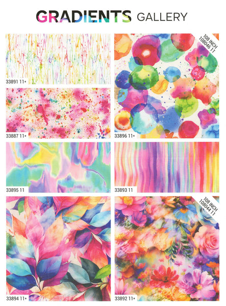 GRADIENTS GALLERY Charm Pack by Moda Fabrics 100% Cotton 5-inch Precut Craft Squares (42 pcs)