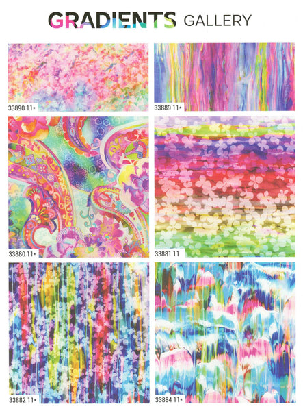 GRADIENTS GALLERY Charm Pack by Moda Fabrics 100% Cotton 5-inch Precut Craft Squares (42 pcs)