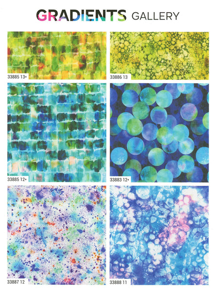 GRADIENTS GALLERY Charm Pack by Moda Fabrics 100% Cotton 5-inch Precut Craft Squares (42 pcs)