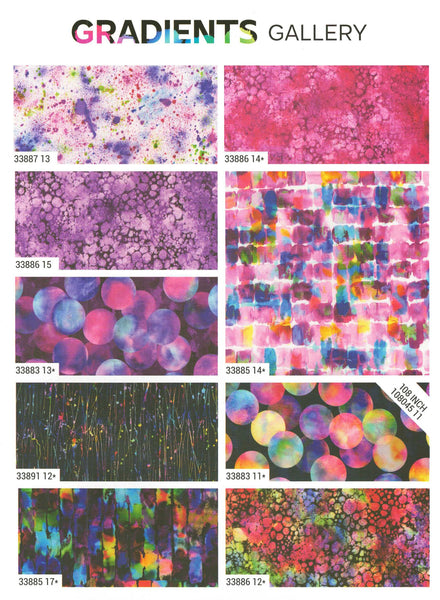 GRADIENTS EUPHORIA Charm Pack by Moda Fabrics 100% Cotton 5-inch Precut Fabric Squares (42 pcs)