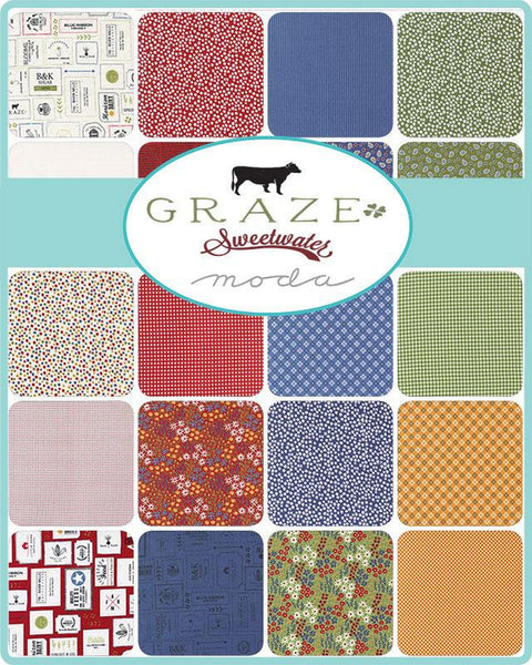 GRAZE Charm Pack by Sweetwater 100% Cotton 5-inch Precut Fabric Squares (42 pcs)