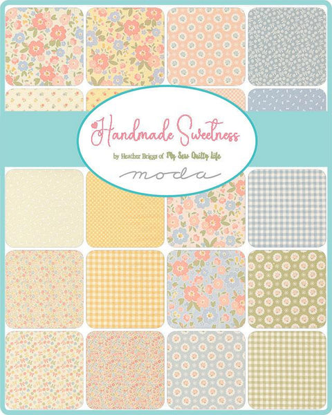 HANDMADE SWEETNESS Layer Cake by Heather Briggs 100% Cotton 10-inch Precut Craft Fabric Squares (42 pcs)