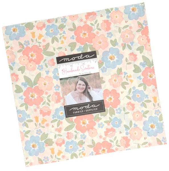 HANDMADE SWEETNESS Layer Cake by Heather Briggs 100% Cotton 10-inch Precut Craft Fabric Squares (42 pcs)