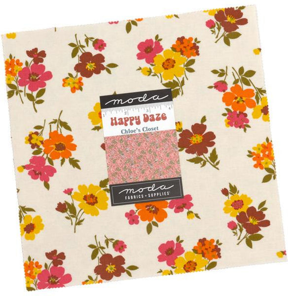 Happy Daze Layer Cake 10-inch Precut Fabric Squares by Chloe's Closet for Moda Fabrics (42 pcs)