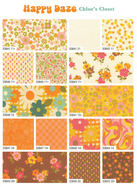 Happy Daze Charm Pack 5-inch Precut Fabric Squares by Chloe's Closet for Moda Fabrics (42 pcs)