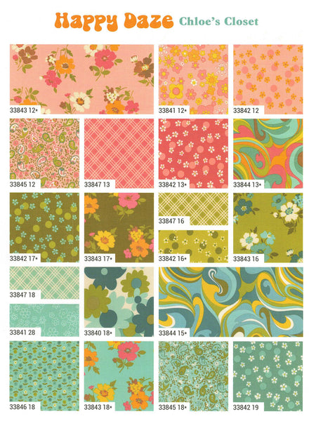 Happy Daze Charm Pack 5-inch Precut Fabric Squares by Chloe's Closet for Moda Fabrics (42 pcs)