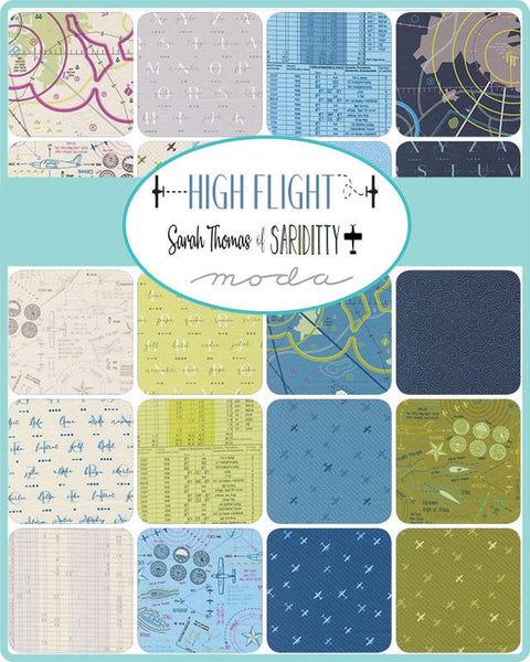 High Flight Charm Pack 5-inch Precut Fabric Squares by Sarah Thomas for Moda Fabrics (42 pcs)