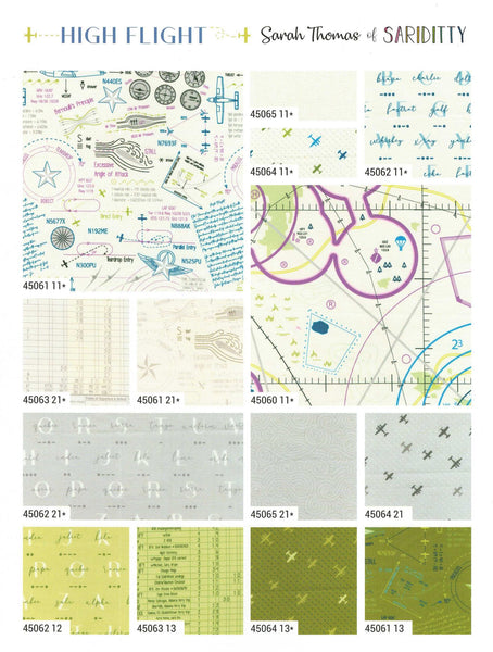 High Flight Charm Pack 5-inch Precut Fabric Squares by Sarah Thomas for Moda Fabrics (42 pcs)