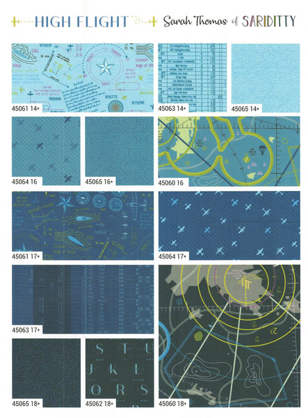 High Flight Charm Pack 5-inch Precut Fabric Squares by Sarah Thomas for Moda Fabrics (42 pcs)