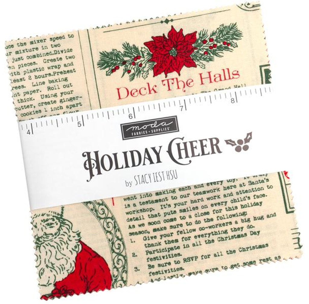 Holiday Cheer Charm Pack 5-inch Precut Fabric Squares by Stacy Iest Hsu for Moda Fabrics (42 pcs)