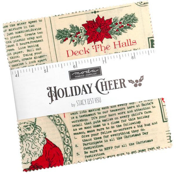 Holiday Cheer Charm Pack 5-inch Precut Fabric Squares by Stacy Iest Hsu for Moda Fabrics (42 pcs)
