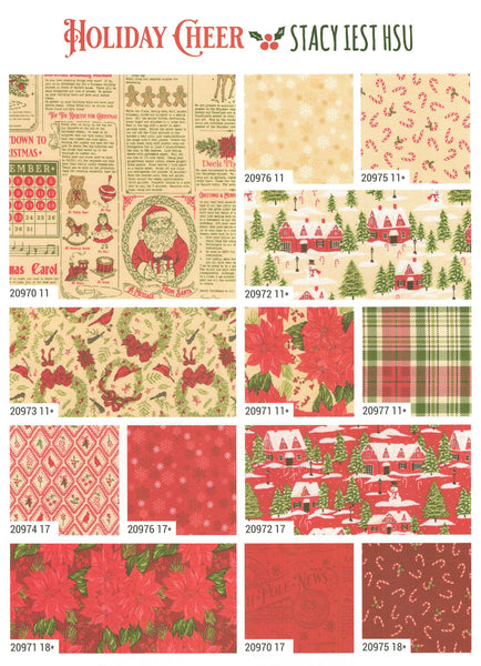 Holiday Cheer Charm Pack 5-inch Precut Fabric Squares by Stacy Iest Hsu for Moda Fabrics (42 pcs)