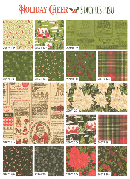 Holiday Cheer Charm Pack 5-inch Precut Fabric Squares by Stacy Iest Hsu for Moda Fabrics (42 pcs)