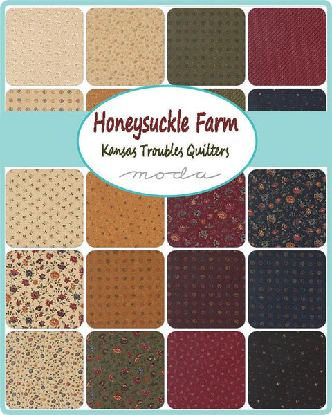 HONEYSUCKLE FARM Charm Pack by Kansas Troubles Quilters 100% Cotton 5-inch Precut Fabric Craft Squares (42 pcs)