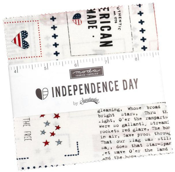 Independence Day Charm Pack 5-inch Precut Fabric Squares by Sweetwater for Moda Fabrics (42 pcs)