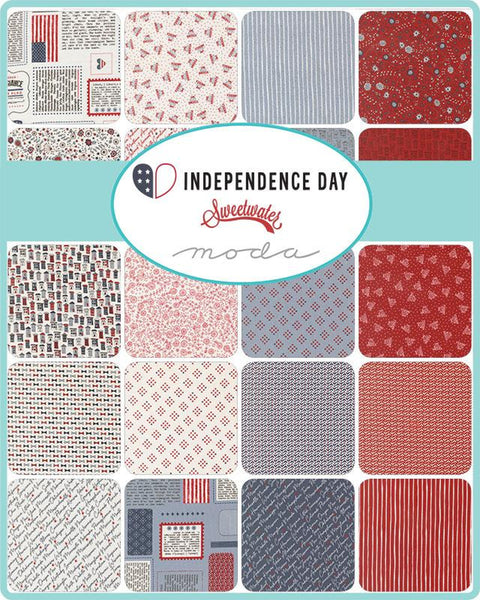 Independence Day Charm Pack 5-inch Precut Fabric Squares by Sweetwater for Moda Fabrics (42 pcs)