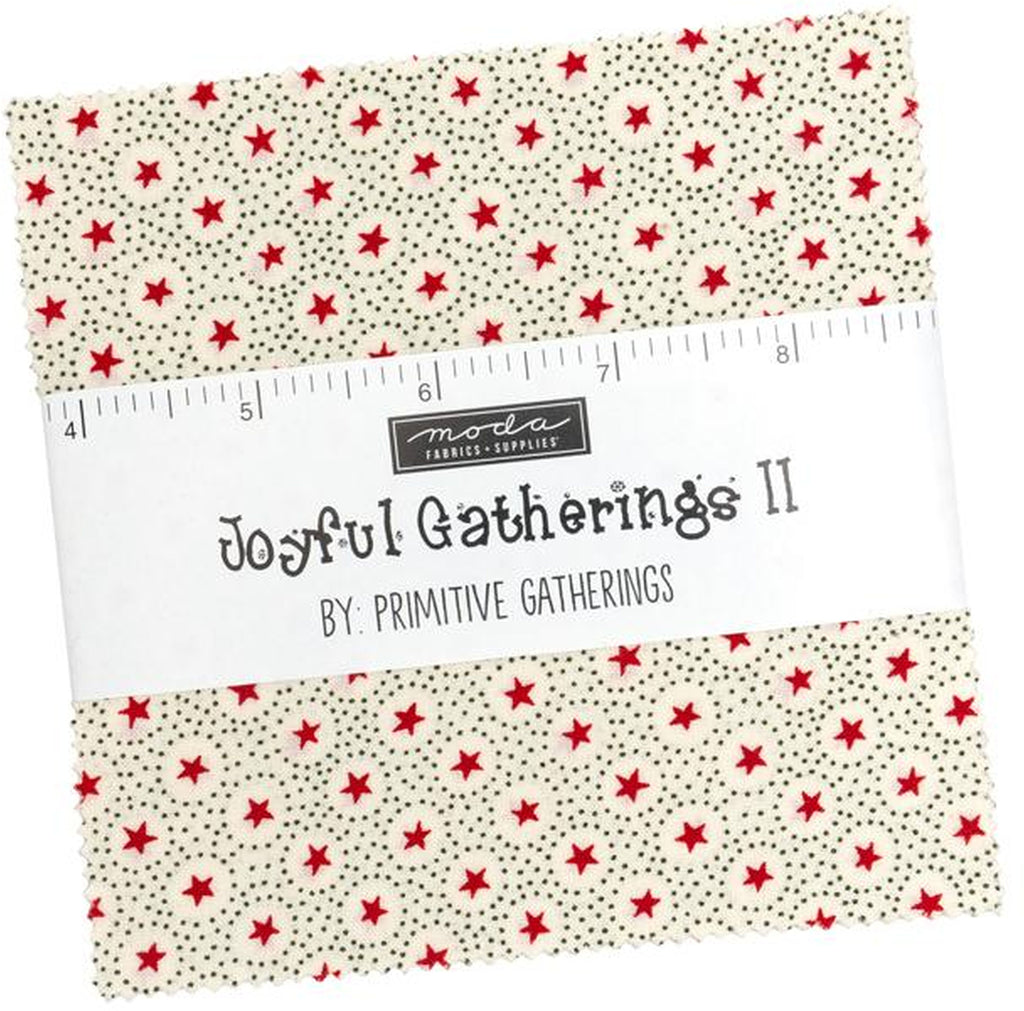 Joyful Gatherings II Charm Pack 5-inch Precut Fabric Squares by Primitive Gatherings for Moda Fabrics (42 pcs)