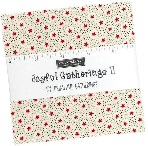 Joyful Gatherings II Charm Pack 5-inch Precut Fabric Squares by Primitive Gatherings for Moda Fabrics (42 pcs)