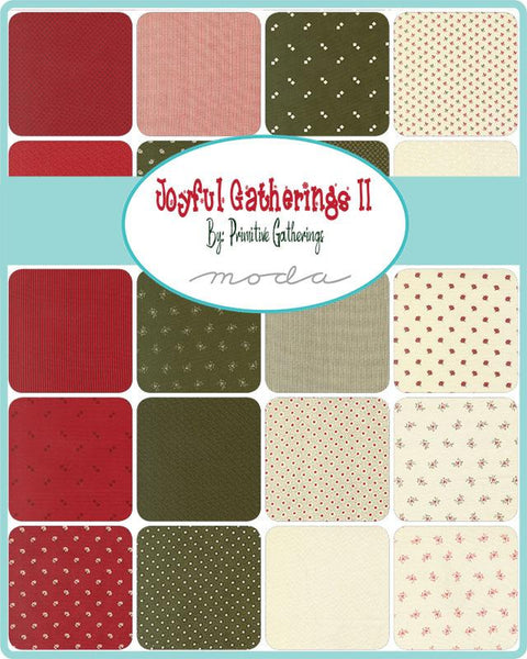 Joyful Gatherings II Charm Pack 5-inch Precut Fabric Squares by Primitive Gatherings for Moda Fabrics (42 pcs)