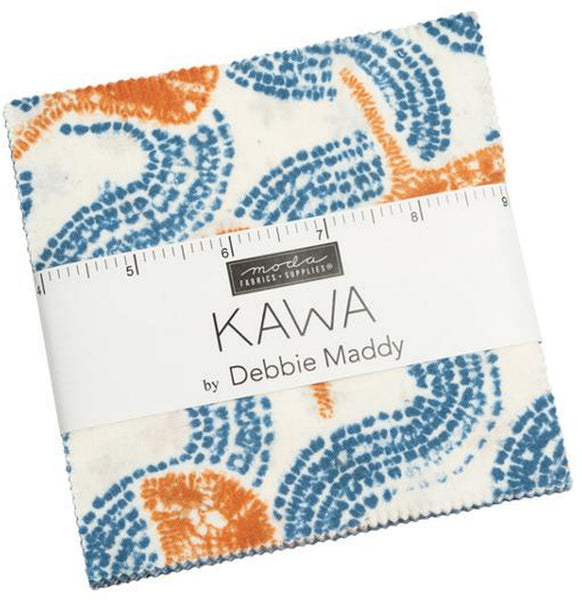 KAWA Charm Pack by Debbie Maddy 100% Cotton 5-inch Precut Fabric Craft Squares (42 pcs)
