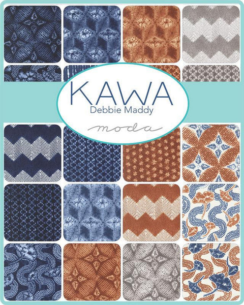 KAWA Charm Pack by Debbie Maddy 100% Cotton 5-inch Precut Fabric Craft Squares (42 pcs)
