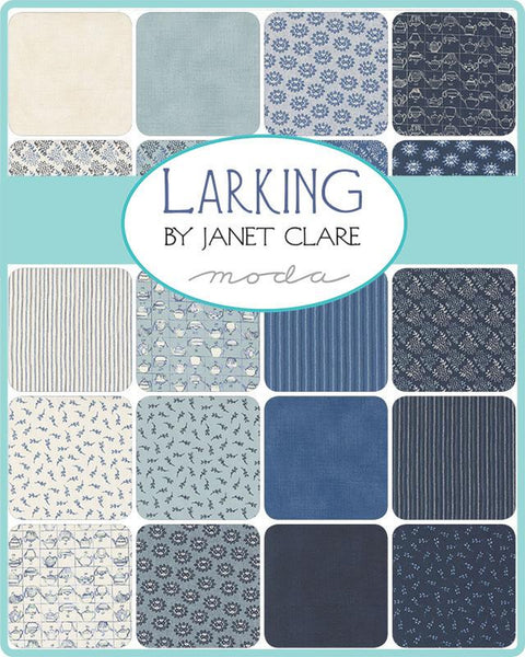Larking Charm Pack 5-inch Precut Fabric Squares by Janet Clare for Moda Fabrics (42 pcs)