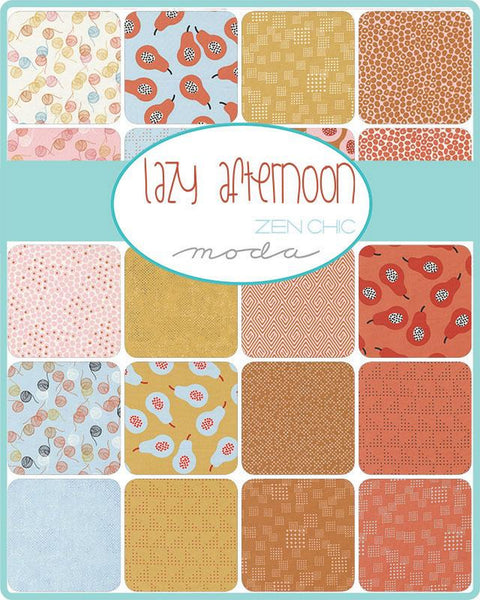Lazy Afternoon Charm Pack 5-inch Precut Fabric Squares by Zen Chic for Moda Fabrics (42 pcs)