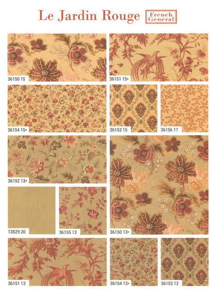 LE JARDIN ROGUE Layer Cake by French General 100% Cotton 10-inch Precut Craft Fabric Squares (42 pcs)