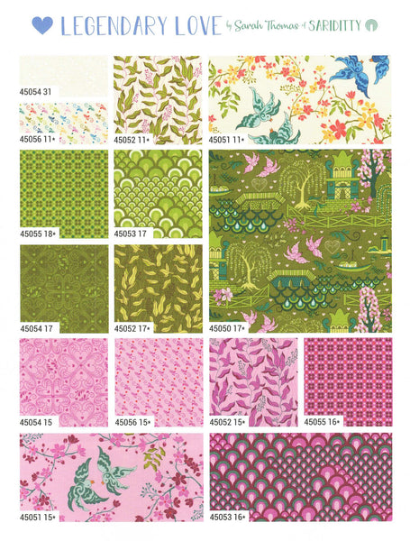 Legendary Love Charm Pack 5-inch Precut Fabric Squares by Sarah Thomas for Moda Fabrics (42 pcs)