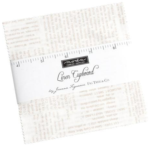 Linen Cupboard Charm Pack 5-inch Precut Fabric Squares by Joanna Figueroa for Moda Fabrics (42 pcs)