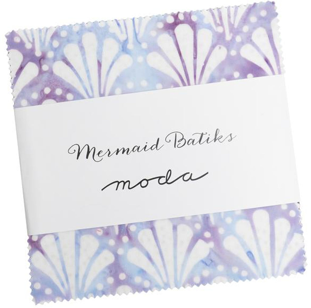 Mermaid Batiks Charm Pack 5-inch Precut Fabric Squares by Moda Fabrics (42 pcs)