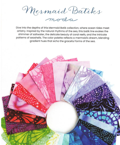 Mermaid Batiks Layer Cake 10-inch Precut Fabric Squares by Moda Fabrics (42 pcs)