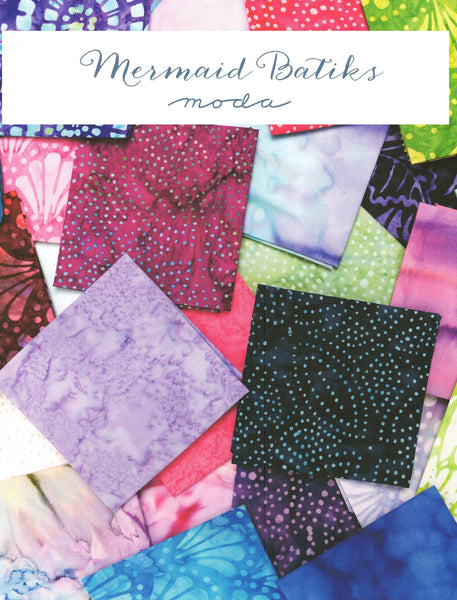 Mermaid Batiks Charm Pack 5-inch Precut Fabric Squares by Moda Fabrics (42 pcs)