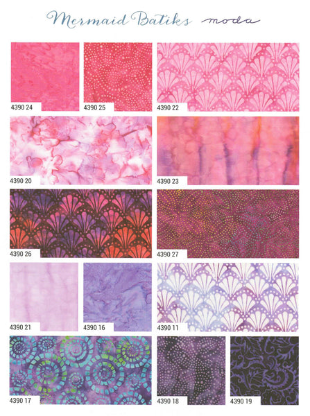 Mermaid Batiks Layer Cake 10-inch Precut Fabric Squares by Moda Fabrics (42 pcs)