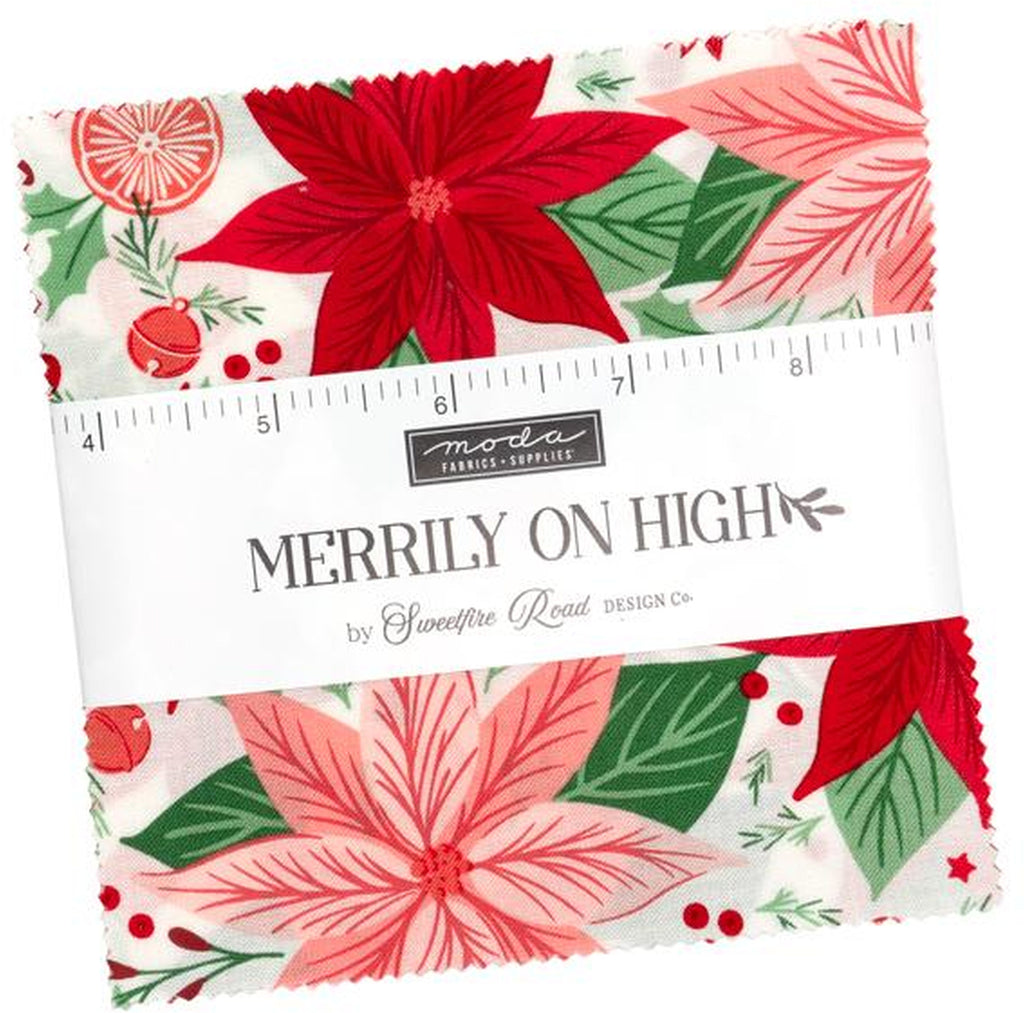 Merrily On High Charm Pack 5-inch Precut Fabric Squares by Sweetfire Road for Moda Fabrics (42 pcs)