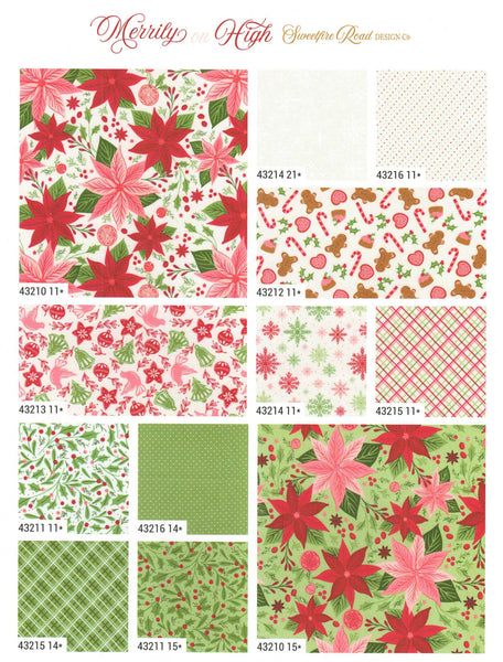 Merrily On High Charm Pack 5-inch Precut Fabric Squares by Sweetfire Road for Moda Fabrics (42 pcs)