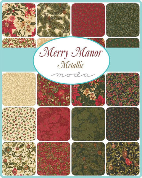 Merry Manor Charm Pack 5-inch Precut Fabric Squares by Moda Fabrics (42 pcs)