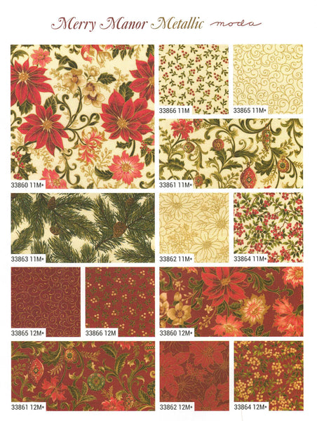 Merry Manor Charm Pack 5-inch Precut Fabric Squares by Moda Fabrics (42 pcs)
