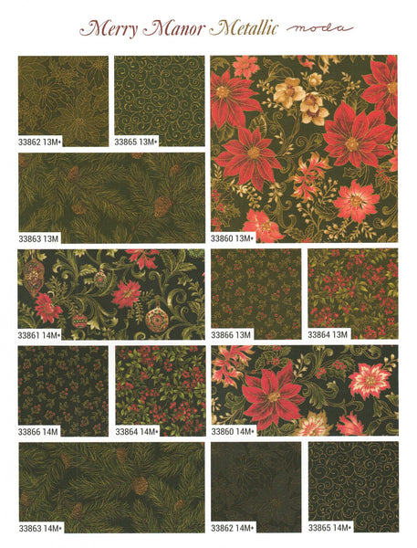 Merry Manor Charm Pack 5-inch Precut Fabric Squares by Moda Fabrics (42 pcs)