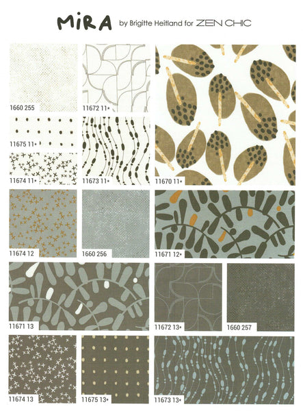 Mira Charm Pack 5-inch Precut Fabric Squares by Brigitte Heitland/Zen Chic for Moda Fabrics (42 pcs)