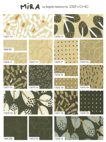 Mira Charm Pack 5-inch Precut Fabric Squares by Brigitte Heitland/Zen Chic for Moda Fabrics (42 pcs)